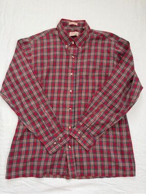 Vintage 1980s The Fox Collection Plaid Button-Down Shirt